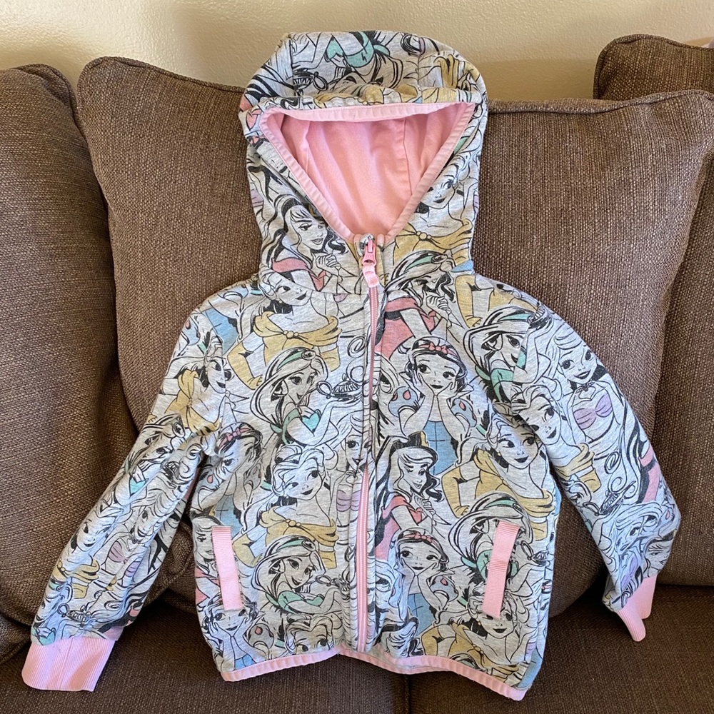 Disney princess girls hoodie 5/6